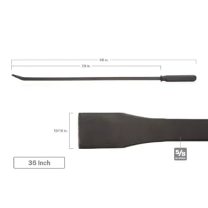 TEKTON 17 in., 25 in. and 36 in. Angled Tip Handled Pry Bar Set (3-Piece)