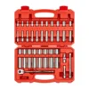 TEKTON 3/8 in. Drive 6-Point Socket and Ratchet Set, 43-Piece (6-24 mm)