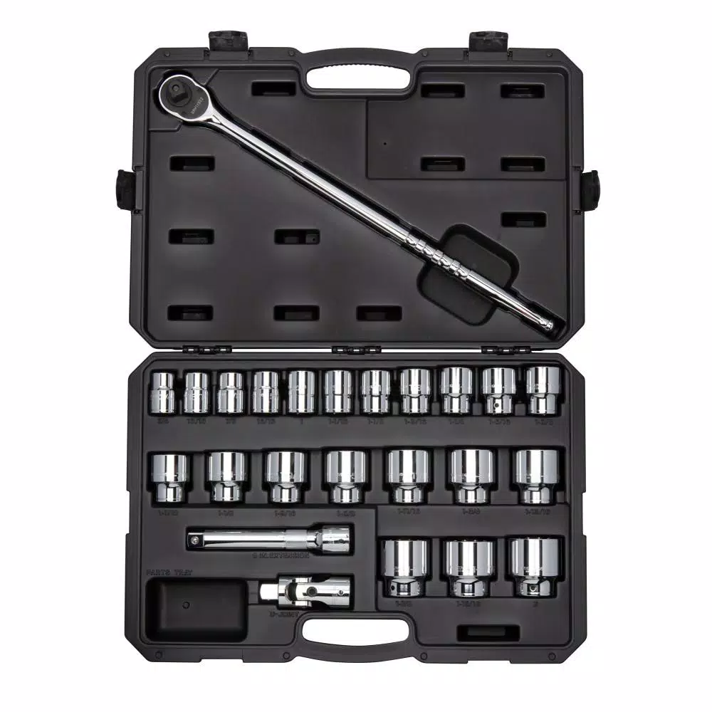 TEKTON 3/4 in. Drive 6-Point Socket and Ratchet Set 3/4 in. to 2 in. (25-Piece)