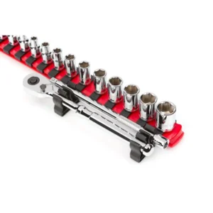 TEKTON 1/4 in. Drive Side Mount Ratchet and Extension Holder Set (2-Piece)