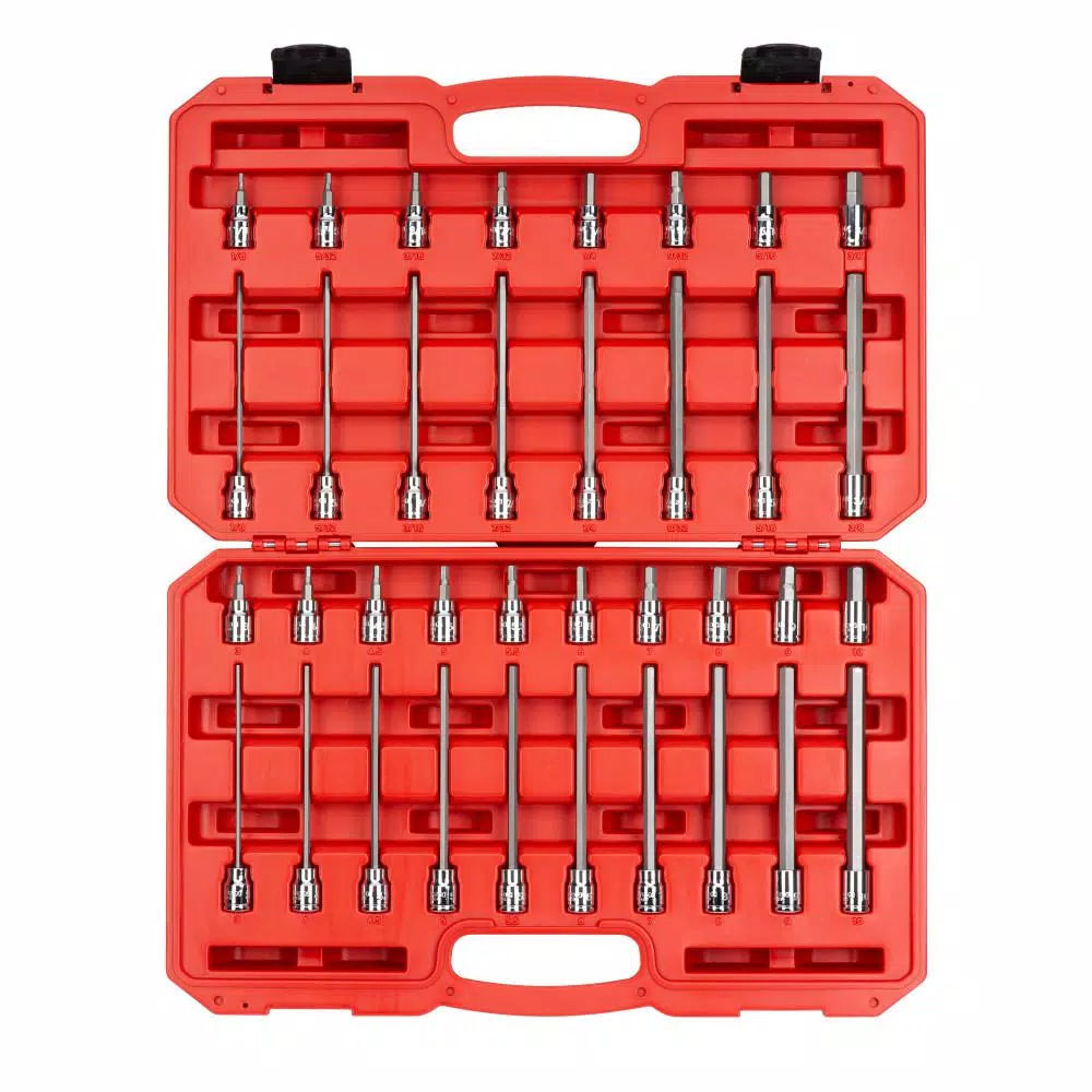 TEKTON TEKTON 3/8 Inch Drive Hex Bit Socket Set, 36-Piece (1/8-3/8 in., 3-10 mm)