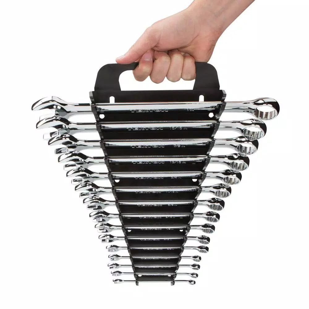 TEKTON 7.5 in. 15-Tool Store-and-Go Wrench Rack Keeper in Black