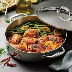 Tramontina Gourmet Tri-Ply Clad 6 qt. Covered Stainless Steel Braiser