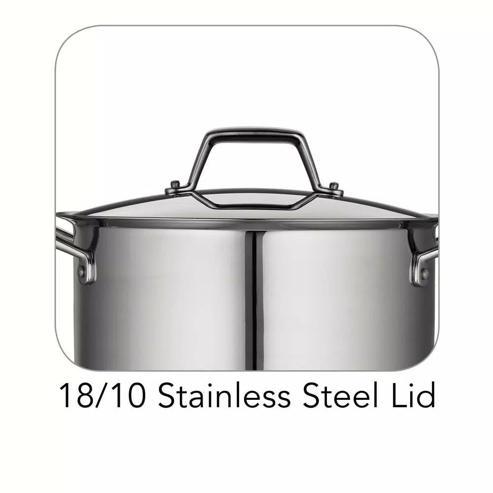 Tramontina Gourmet Prima 6 qt. Stainless Steel Sauce Pot with Lid