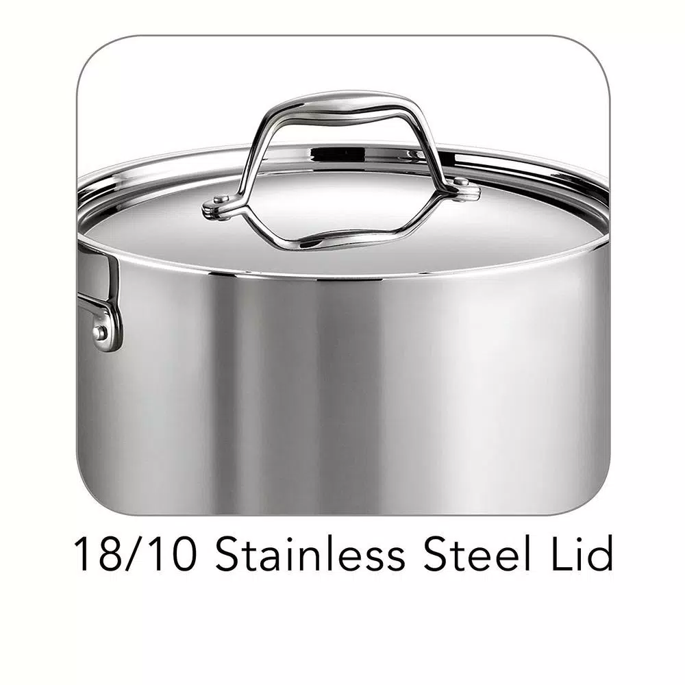 Tramontina Gourmet Tri-Ply Clad 8 qt. Stainless Steel Stock Pot with Lid