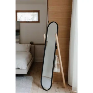 Umbra Small Black Natural Plastic Modern Mirror (16.73 in. H X 23.03 in. W)