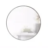 Umbra Hub Round Contemporary Mirror Metallic Titanium (34 in. H x 34 in. W)