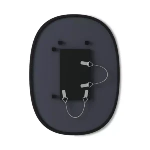 Umbra Hub 24 in. H x 18 in. W Modern Oval Modern framed Mirror Black