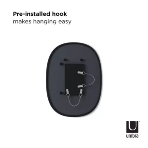 Umbra Hub 24 in. H x 18 in. W Modern Oval Modern framed Mirror Black