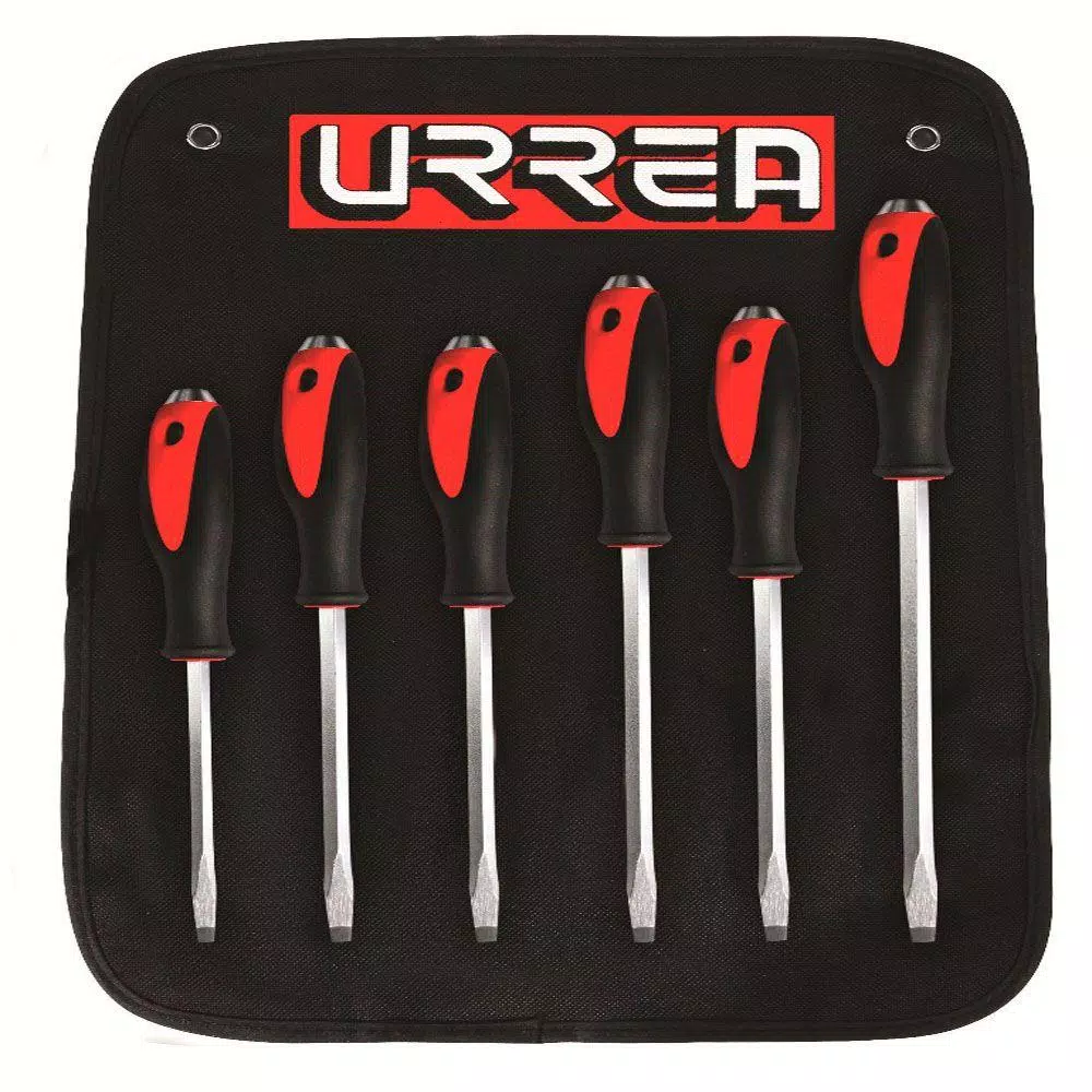 URREA Flat Tip Striking Screwdriver Set (6-Piece)