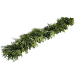 VAN ZYVERDEN 10 ft. Live Fresh Cut Pacific Northwest Douglas and Cedar Mix Coil Garland