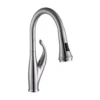 Vanity Art 9.68 in. Single-Handle Pull-Down Sprayer Kitchen Faucet in Chrome