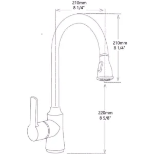 Vanity Art Single-Handle Pull Out Sprayer Kitchen Faucet in Brushed Nickel