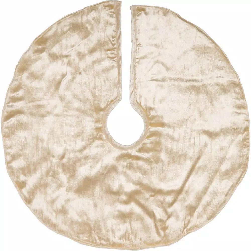 VHC Brands 21 in. Creme Memories Glam Christmas Decor Mini Tree Skirt