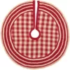 VHC Brands 21 in. Gretchen Cherry Red Farmhouse Christmas Decor Mini Tree Skirt