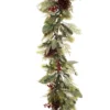 Village Lighting Company 9 ft. Pre-Lit LED Winter Frost Garland