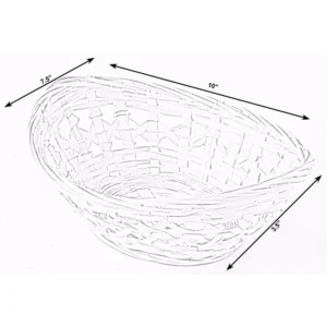 Vintiquewise Natural Bamboo Oval Storage Bread Basket Storage Display Trays (Set of 5)