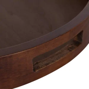 Kate and Laurel Hutton 18 in. x 18 in. x 2 in. Walnut Brown Decorative Wall Shelf