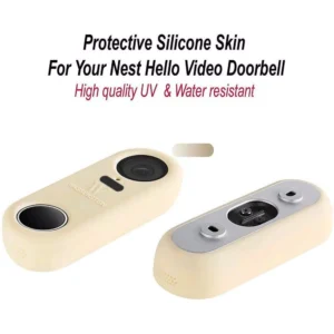 Wasserstein Beige Protective Silicone Skin Compatible with Google Nest Hello Video Doorbell - Extra-Layer of Protection