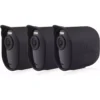 Wasserstein Arlo Ultra/Ultra 2 and Pro 3/Pro 4 Protective Sunroof Silicone Skins - Protect Your Arlo Camera (3-Pack, Black)