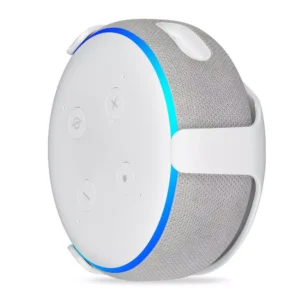 Wasserstein Wall Mount Compatible with Echo Dot (3rd Gen) - Mounting Alternative for Your Alexa Smart Speaker in White (1-Pack)