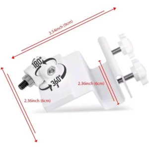 Wasserstein Weatherproof Gutter Mount for Blink Outdoor, Blink XT and Blink XT2 Camera with Universal Screw Adapter (2-Pack, White)