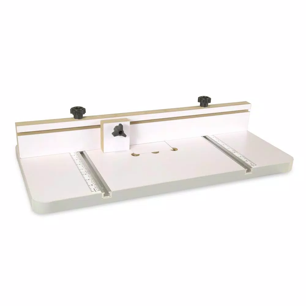 WEN 24 in. x 12 in. Drill Press Table with an Adjustable Fence and Stop Block