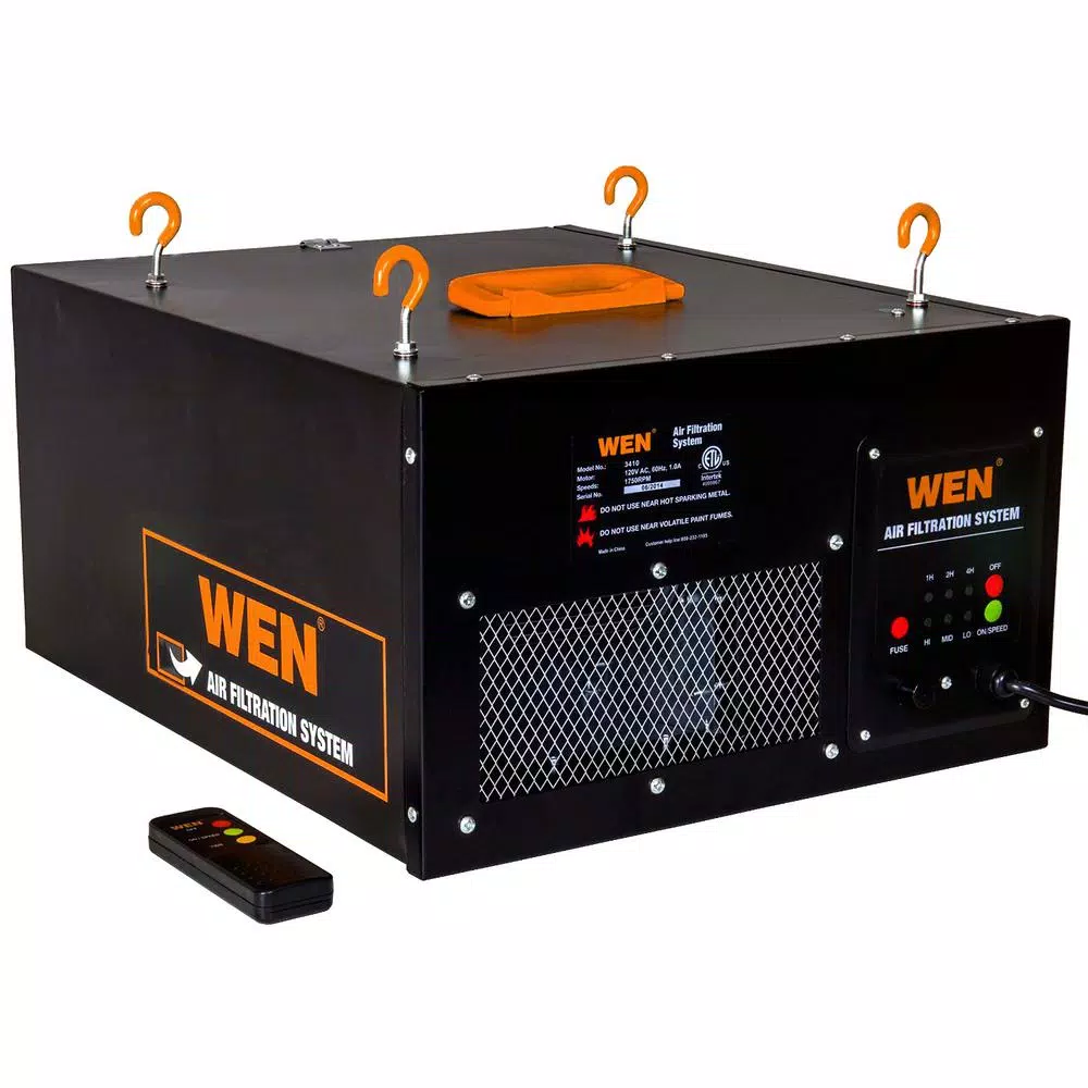WEN 3-Speed Remote-Controlled Air Filtration System (300/350/400 CFM)