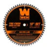 WEN 10 in. 60-Tooth Fine-Finish Professional Woodworking Saw Blade for Miter Saws and Table Saws