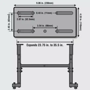 WEN 225 lbs. Capacity Height Adjustable Steel Lathe Stand