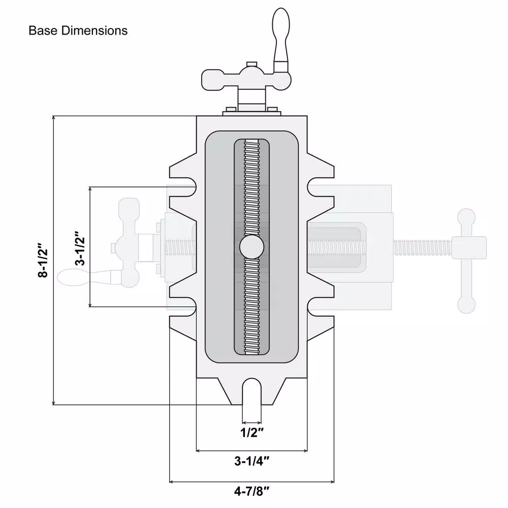 WEN 3.25 in. Compound Cross Slide Industrial Strength Benchtop and Drill Press Vise