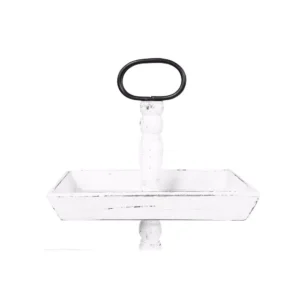 3R Studios White Decorative 3-Tier Tray