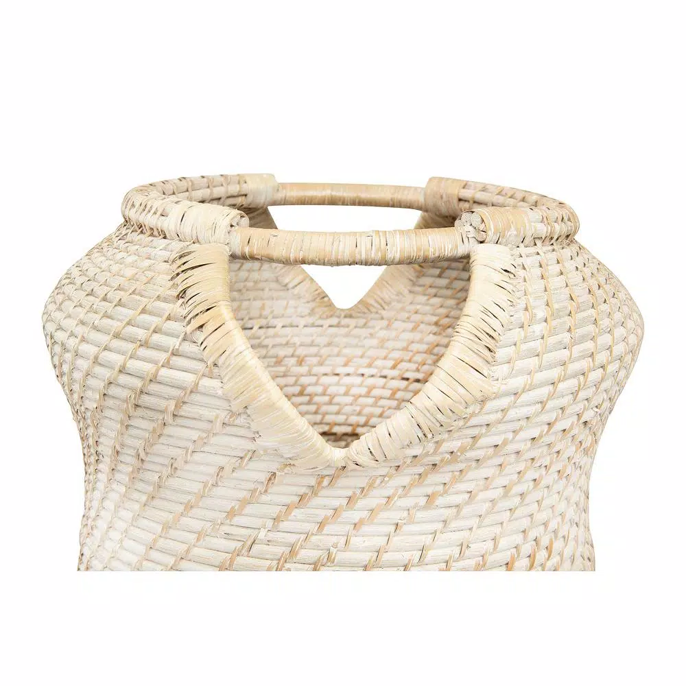 3R Studios Rattan Handwoven Decorative Basket