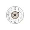 3R Studios White Distressed Wood Slat Wall Clock