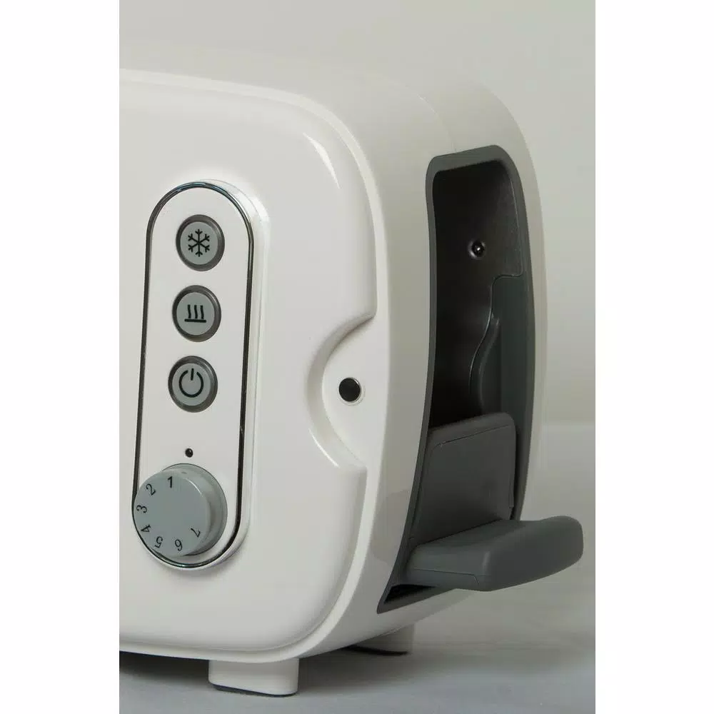 BergHOFF Seren 3-Slice White Wide Slot Toaster with Crumb Tray
