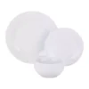 Boyel Living 18- Piece Modern White Porcelain Dinnerware Sets (Service for Set for 6)