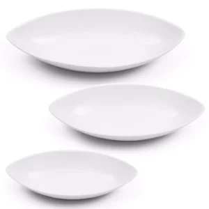 Certified International 3-Piece White Oval Bowl Set