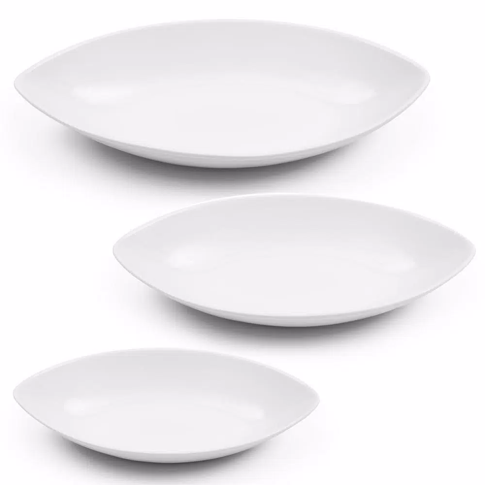 Certified International 3-Piece White Oval Bowl Set