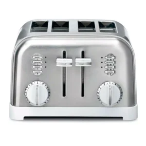 Cuisinart Classic Series 4-Slice White Wide Slot Toaster with Crumb Tray