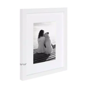 DesignOvation Gallery 8 in. x 10 in. Matted to 5 in. x 7 in. White Picture Frame (Set of 4)