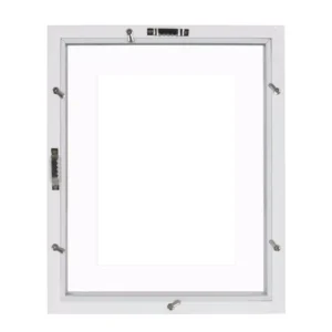 DesignOvation Gallery 8x10 Float White Picture Frame (Set of 4)
