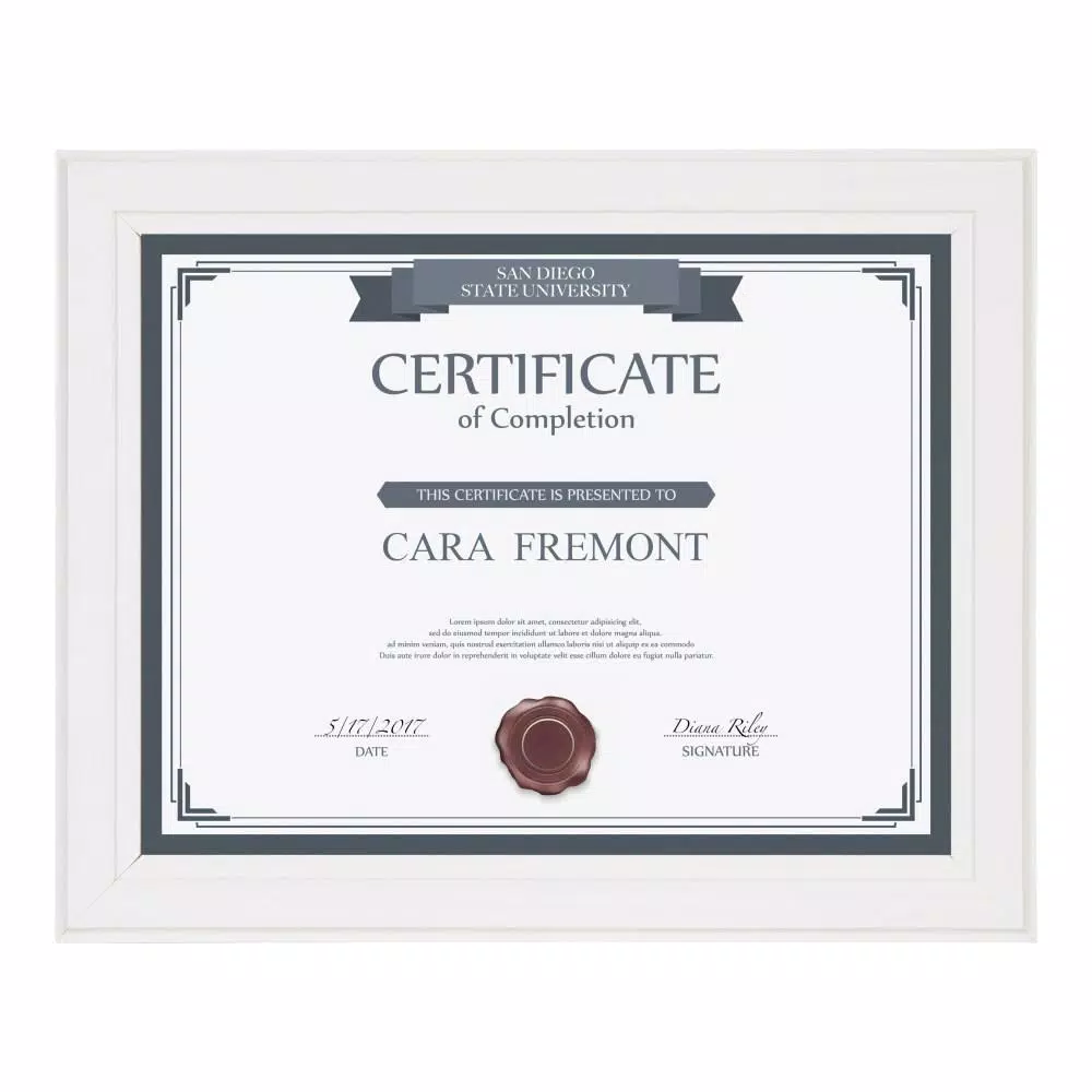 DesignOvation Kieva 8.5 in. x 11 in. White Picture Frame (Set of 6)