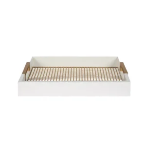Kate and Laurel Hanneli White/Gold Decorative Tray(Set of 2)