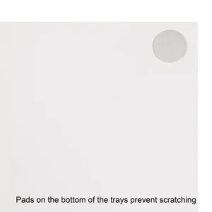 Kate and Laurel Lipton 18 in. x 3 in. x 28 in. White/Gold Decorative Tray