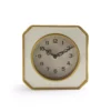 Zentique White and Gold Rounded Square Table Clock