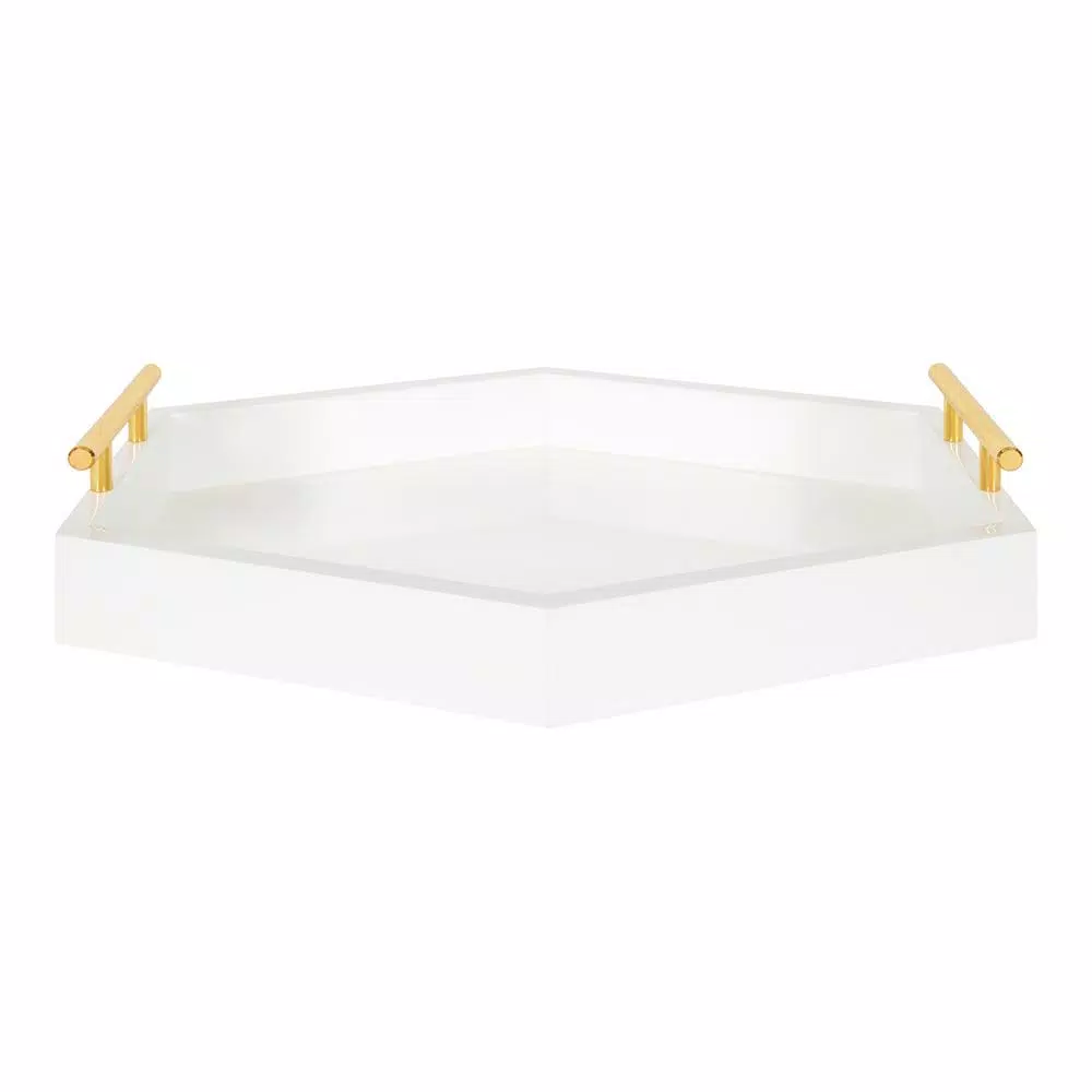 Kate and Laurel Lipton 17 in. x 3 in. x 12 in. White Decorative Wall Shelf