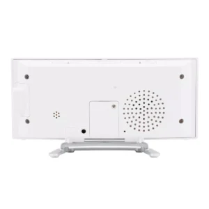 La Crosse Technology Curved Mirror LED Alarm Clock with Temperature & Humidity, USB Port