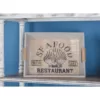 LITTON LANE Coastal Living Wooden "SEAFOOD" White Decorative Trays (Set of 2)