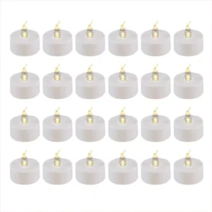 LUMABASE Battery Operated LED Tea Lights in White (24-Count)