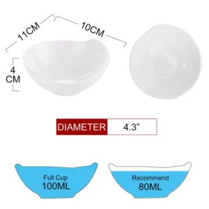 MALACASA 4.3 in. White Ceramic Ramekins Serving Bowls for Creme Brulee (Set of 6)